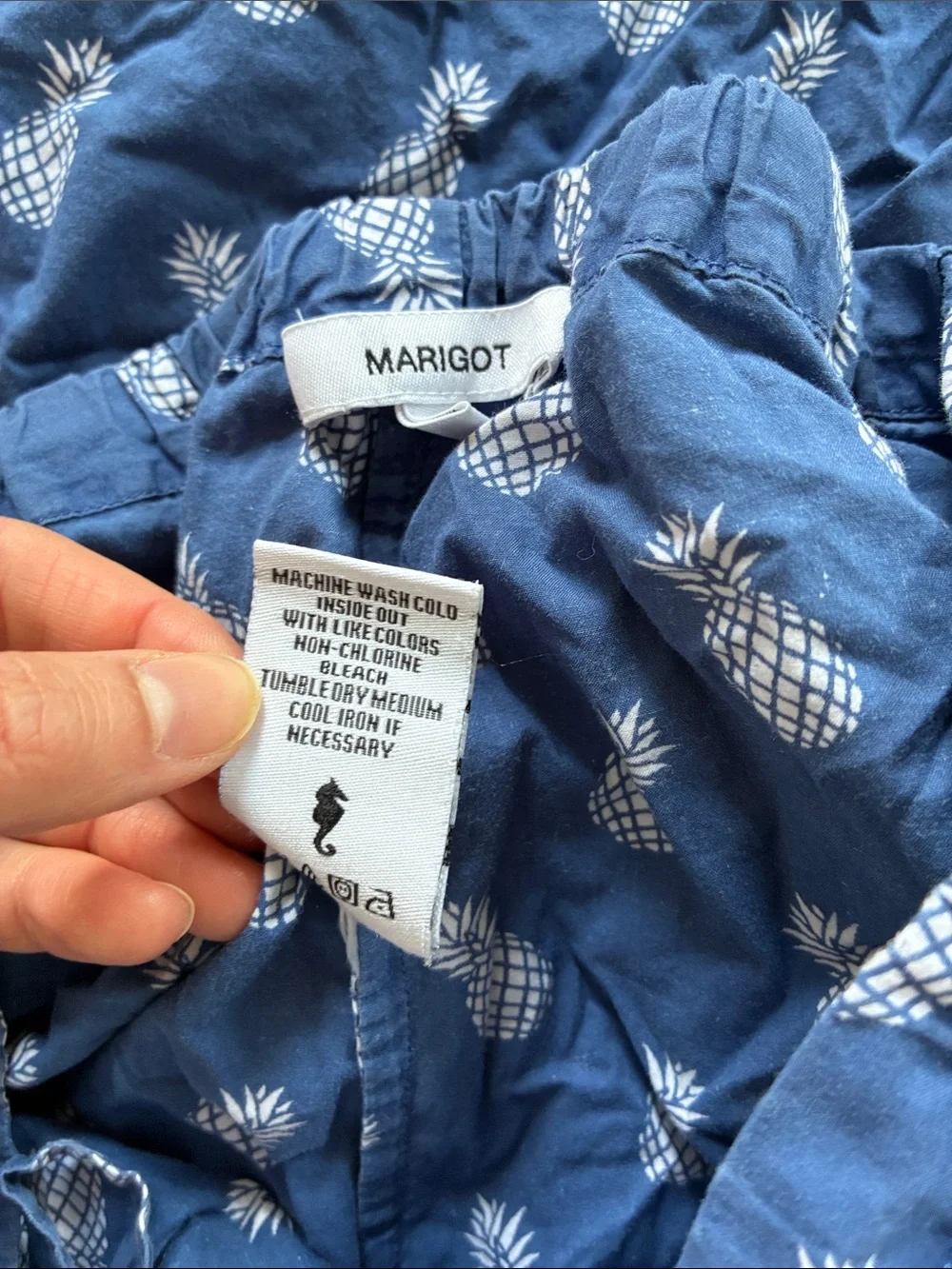 Marigot Blue Pineapple Print Pajama Set